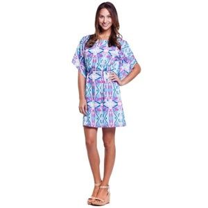 Self Tie Kaleidoscope Print Dress NWT